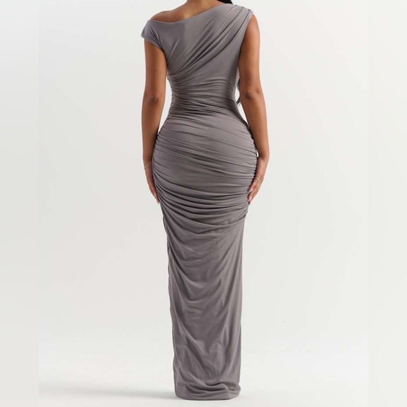 Naked Wardrobe Extra Smooth Maxi Dress in Grey - Picture 5 of 6